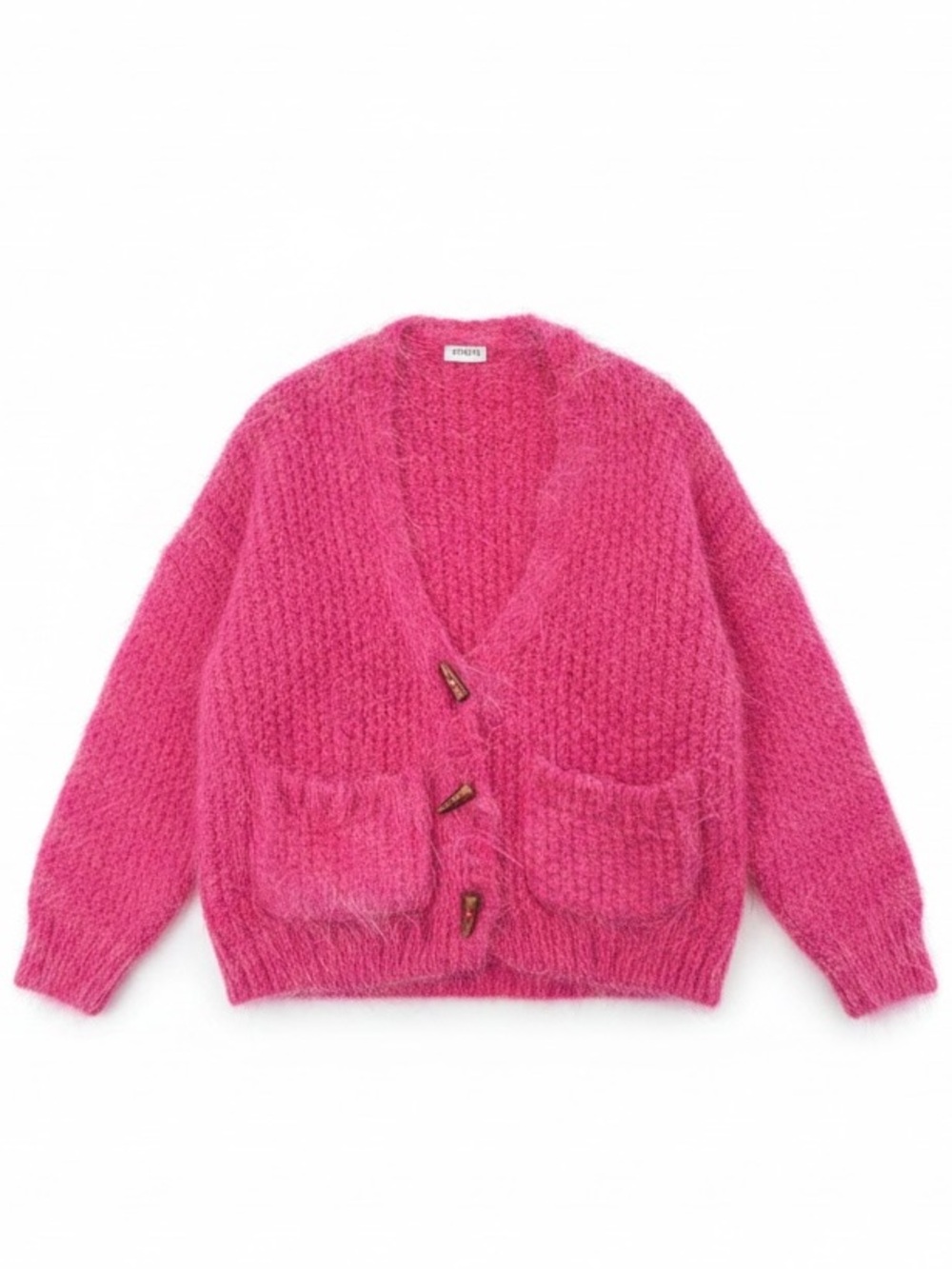 Storia Vibrant Pink Fuzzy Cardigan